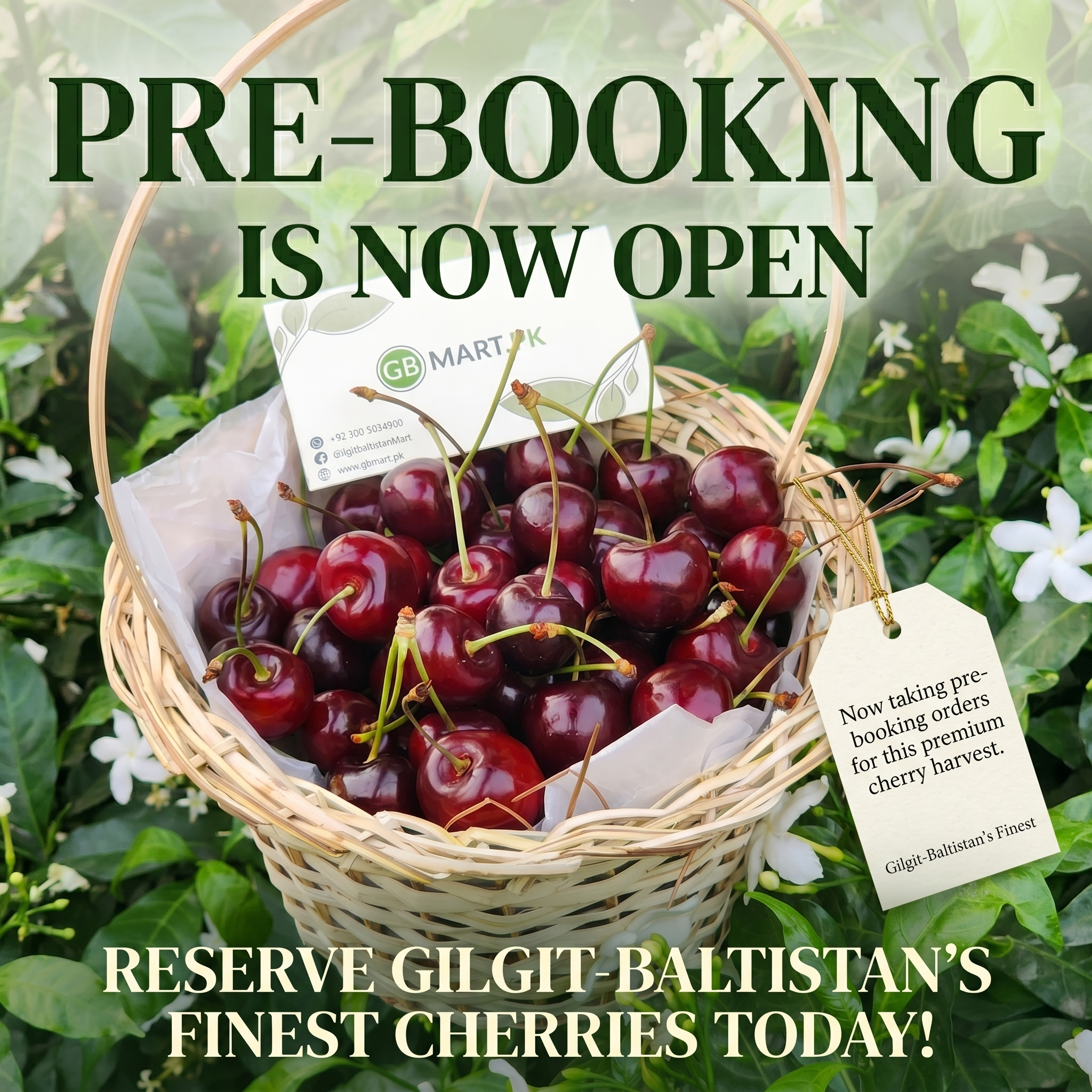 Preorder Fresh Organic Cherries from Baltistan 🍒 - 10% Discount at Checkout