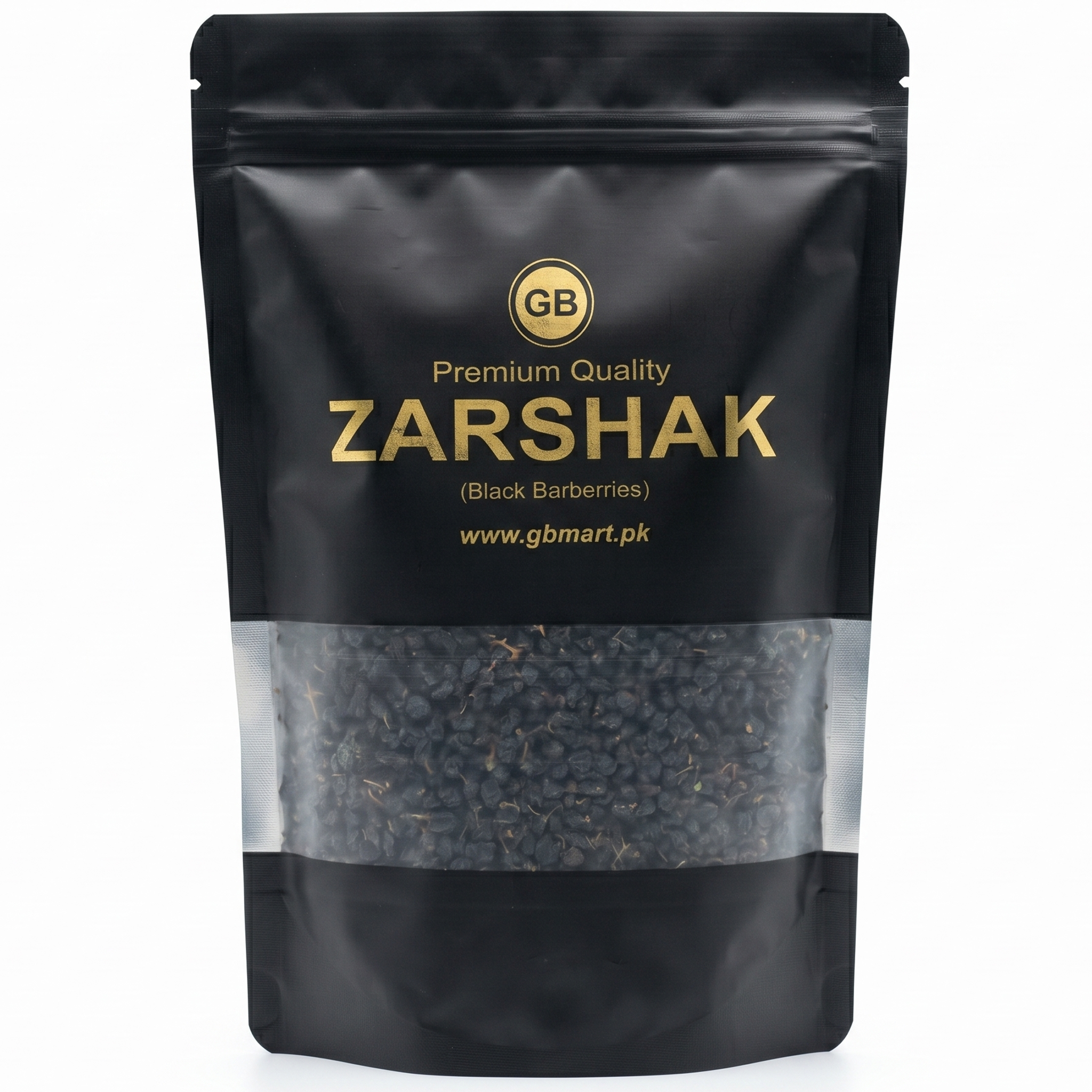Sun-dried Zarshak Shireen black barberries in a bowl, showcasing vibrant red berries from GB Mart, perfect for culinary use.