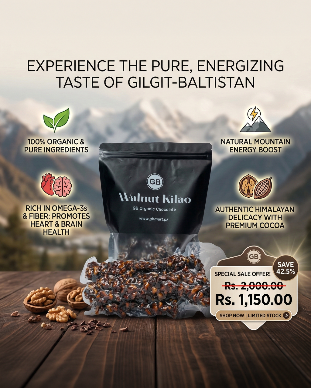 Walnut Kilao (GB Organic Chocolate)