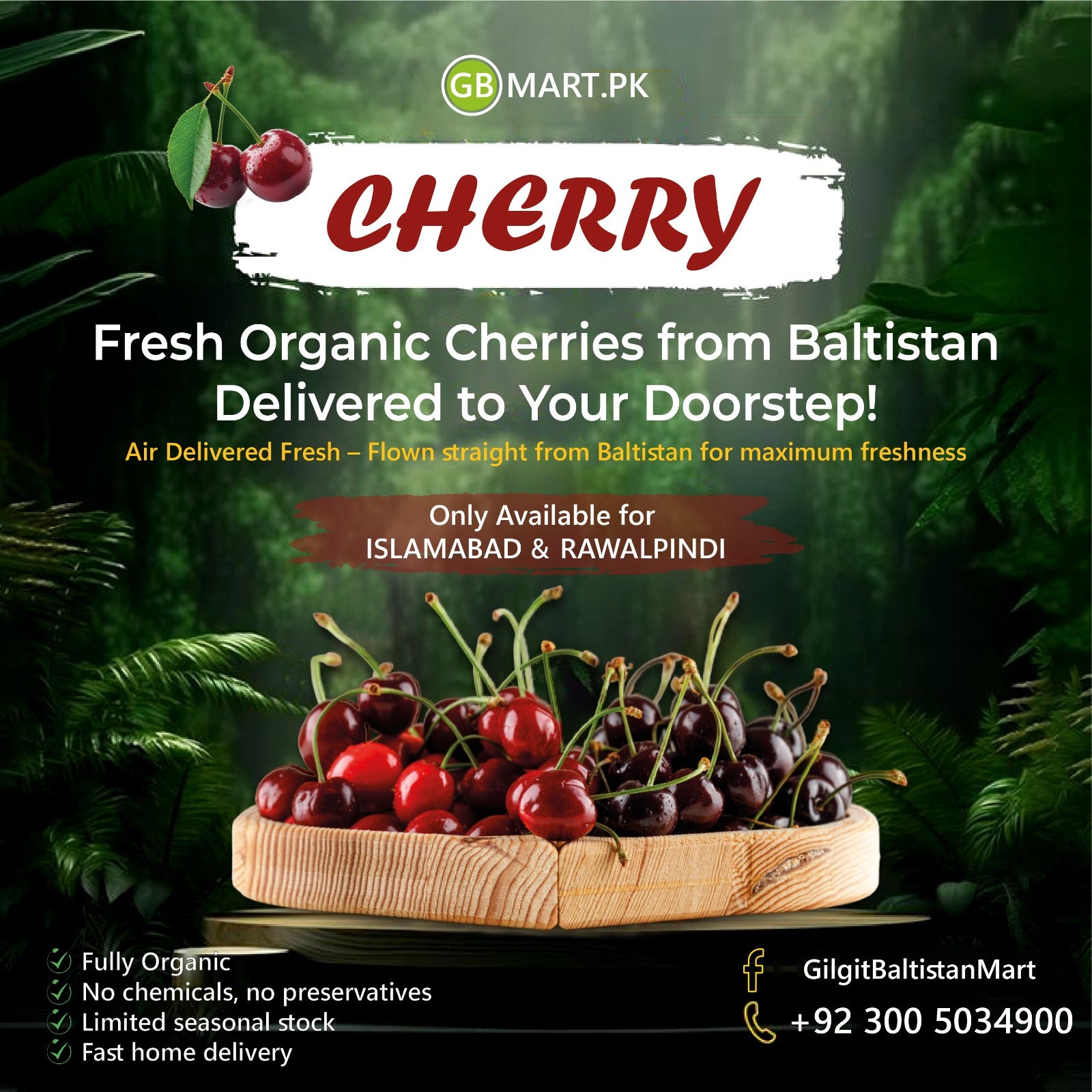 Fresh Organic Cherries from Baltistan 🍒